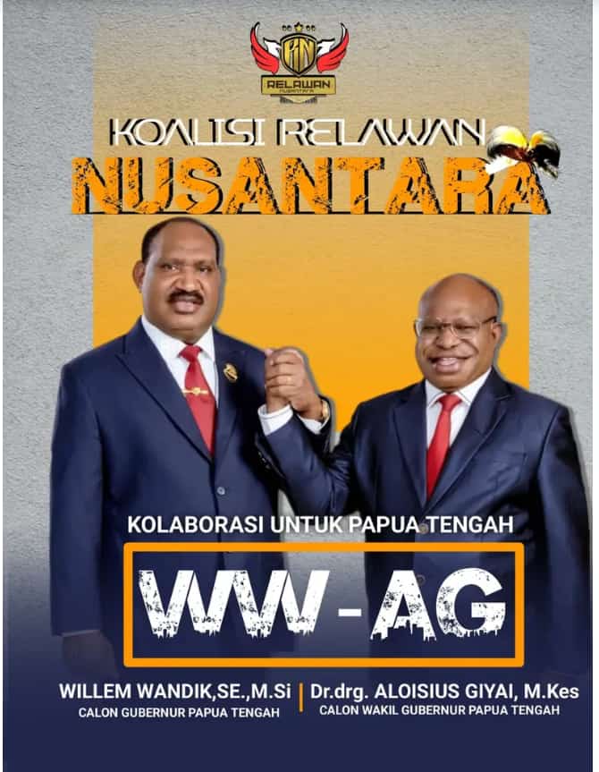Elektabilitas Willem Wandik-Aloysius Giyai Tertinggi di Pilgub Papua Tengah