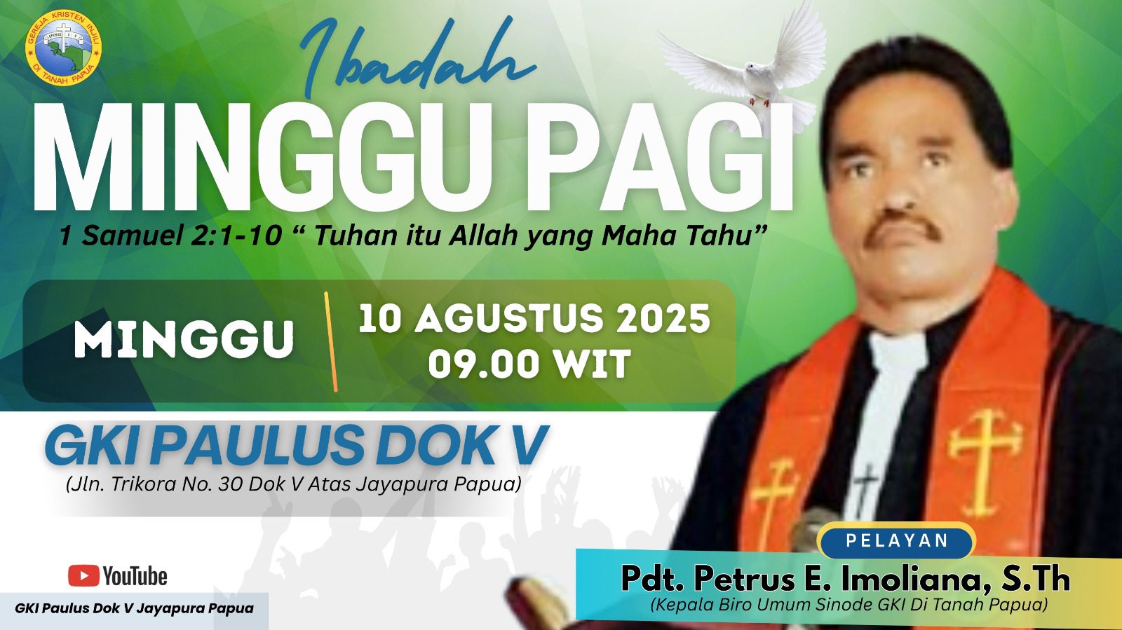 GKI Papua Diseret ke Politik Praktis, HYU: Segera Berhentikan Pdt. Petrus Imoliana
