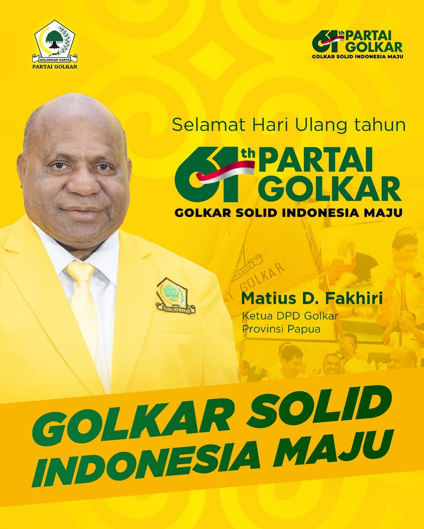 HYU: Mathius Fakhiri Pemimpin Visioner yang Siap Wujudkan Papua Damai, Maju, dan Sejahtera Lewat Golkar